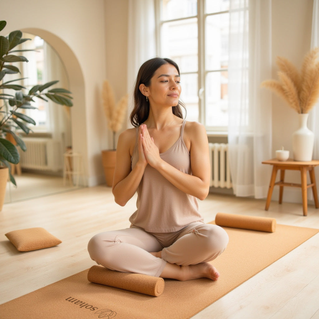 Natural Cork Yoga Mat - Eco-Friendly 5mm